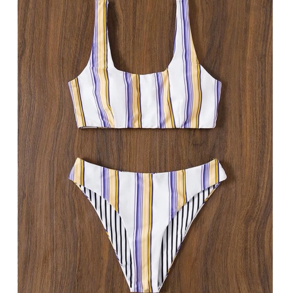 Stripe Bikini Swimsuit - Picture 2 of 3